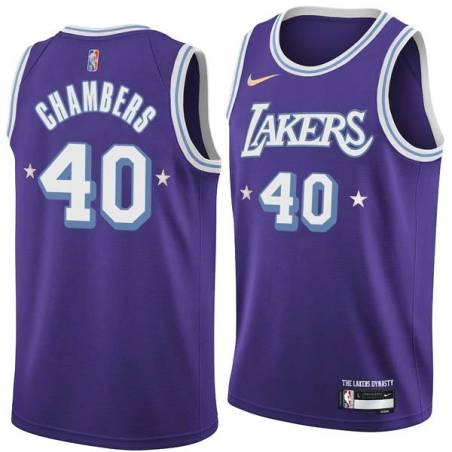 2021-22City Jerry Chambers Twill Basketball Jersey -Lakers #40 Chambers Twill Jerseys, FREE SHIPPING