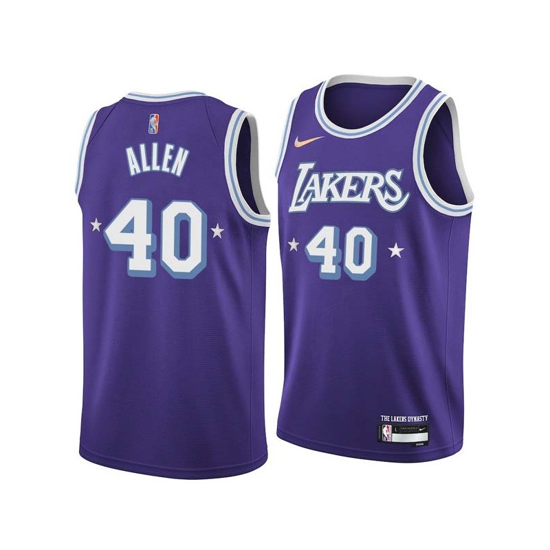 2021-22City Lucius Allen Twill Basketball Jersey -Lakers #40 Allen Twill Jerseys, FREE SHIPPING