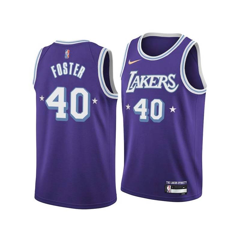 2021-22City Greg Foster Twill Basketball Jersey -Lakers #40 Foster Twill Jerseys, FREE SHIPPING