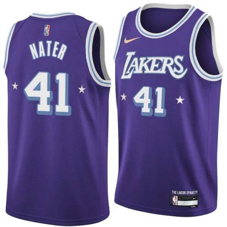 2021-22City Swen Nater Twill Basketball Jersey -Lakers #41 Nater Twill Jerseys, FREE SHIPPING