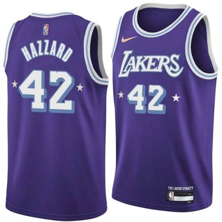 2021-22City Walt Hazzard Twill Basketball Jersey -Lakers #42 Hazzard Twill Jerseys, FREE SHIPPING