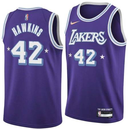 2021-22City Connie Hawkins Twill Basketball Jersey -Lakers #42 Hawkins Twill Jerseys, FREE SHIPPING