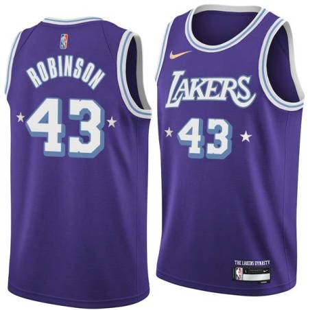 2021-22City Cliff Robinson Twill Basketball Jersey -Lakers #43 Robinson Twill Jerseys, FREE SHIPPING