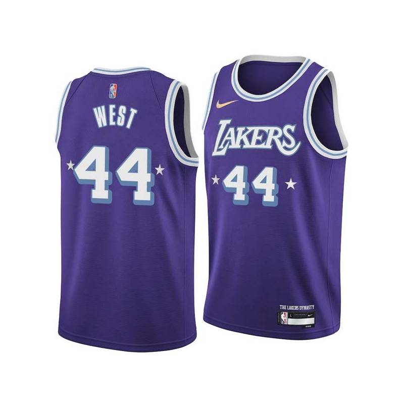 2021-22City Jerry West Twill Basketball Jersey -Lakers #44 West Twill Jerseys, FREE SHIPPING