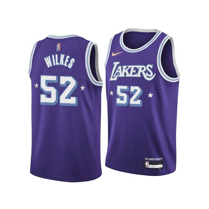 2021-22City Jamaal Wilkes Twill Basketball Jersey -Lakers #52 Wilkes Twill Jerseys, FREE SHIPPING
