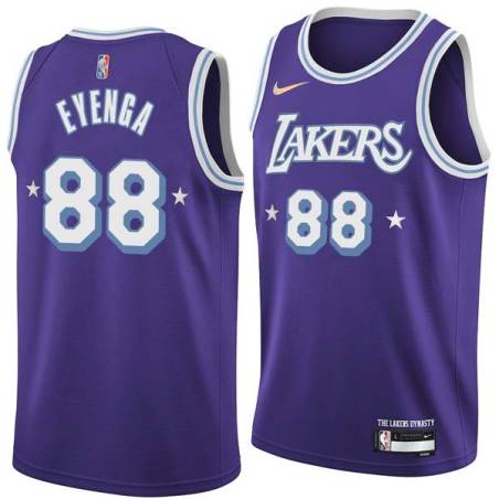 2021-22City Christian Eyenga Twill Basketball Jersey -Lakers #88 Eyenga Twill Jerseys, FREE SHIPPING