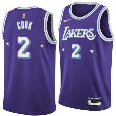 2021-22City Quinn Cook Lakers #2 Twill Basketball Jersey FREE SHIPPING