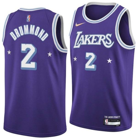 2021-22City Andre Drummond Lakers #2 Twill Basketball Jersey FREE SHIPPING