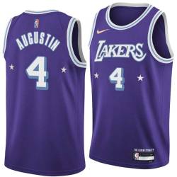 2021-22City D.J. Augustin Lakers #4 Twill Basketball Jersey FREE SHIPPING