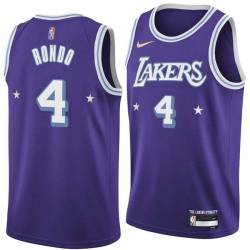 2021-22City Rajon Rondo Lakers #4 Twill Basketball Jersey FREE SHIPPING