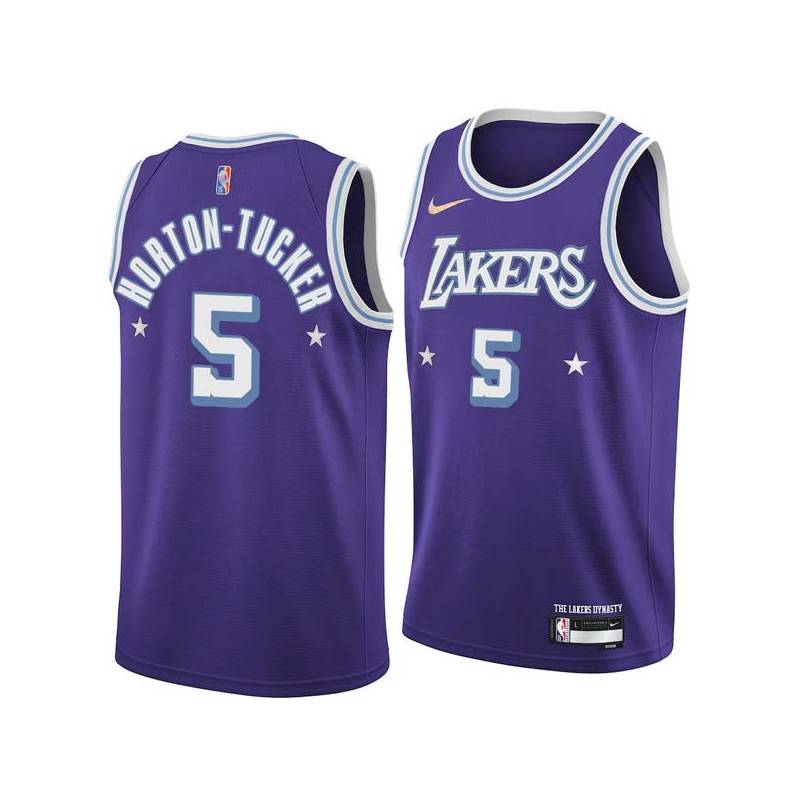 2021-22City Talen Horton-Tucker Lakers #5 Twill Basketball Jersey FREE SHIPPING