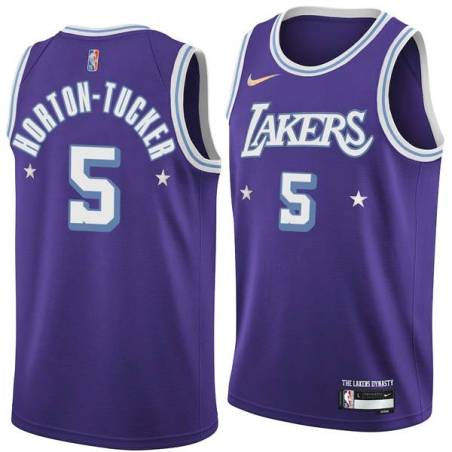 2021-22City Talen Horton-Tucker Lakers #5 Twill Basketball Jersey FREE SHIPPING