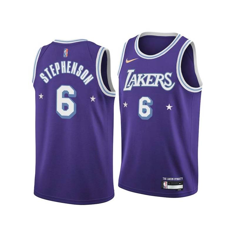 2021-22City Lance Stephenson Lakers #6 Twill Basketball Jersey FREE SHIPPING