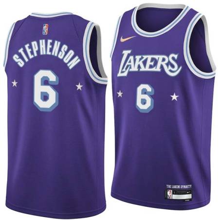 2021-22City Lance Stephenson Lakers #6 Twill Basketball Jersey FREE SHIPPING