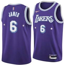 2021-22City LeBron James Lakers #6 Twill Basketball Jersey FREE SHIPPING