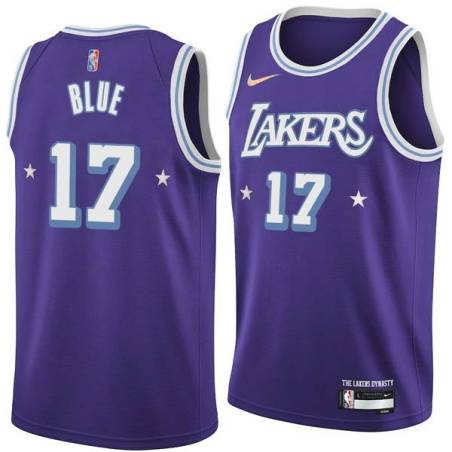 2021-22City Vander Blue Lakers #17 Twill Basketball Jersey FREE SHIPPING
