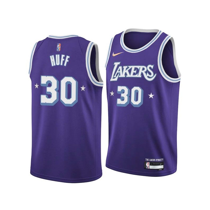 2021-22City Jay Huff Lakers #30 Twill Basketball Jersey FREE SHIPPING