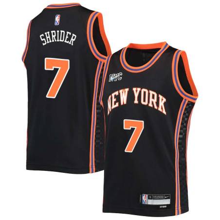 2021-22City Dick Shrider Twill Basketball Jersey -Knicks #7 Shrider Twill Jerseys, FREE SHIPPING