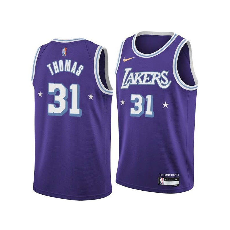 2021-22City Isaiah Thomas Lakers #31 Twill Basketball Jersey FREE SHIPPING