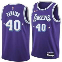 2021-22City Sam Perkins Lakers #40 Twill Basketball Jersey FREE SHIPPING