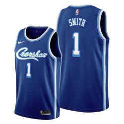 Crenshaw Joe Smith Twill Basketball Jersey -Lakers #1 Smith Twill Jerseys, FREE SHIPPING