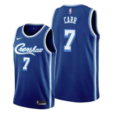 Crenshaw Kenny Carr Twill Basketball Jersey -Lakers #7 Carr Twill Jerseys, FREE SHIPPING