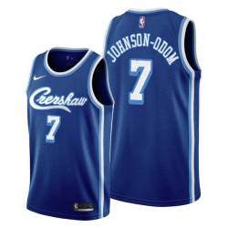 Crenshaw Darius Johnson-Odom Twill Basketball Jersey -Lakers #7 Johnson-Odom Twill Jerseys, FREE SHIPPING