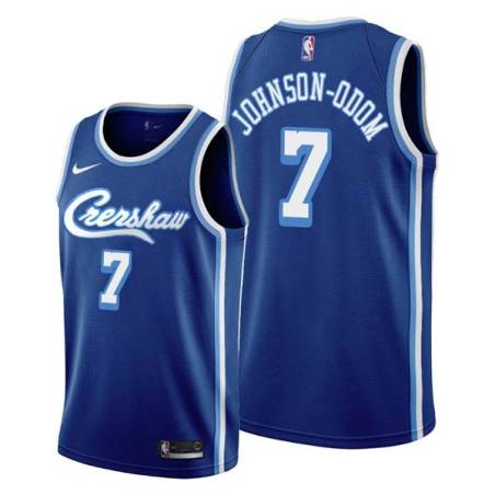 Crenshaw Darius Johnson-Odom Twill Basketball Jersey -Lakers #7 Johnson-Odom Twill Jerseys, FREE SHIPPING