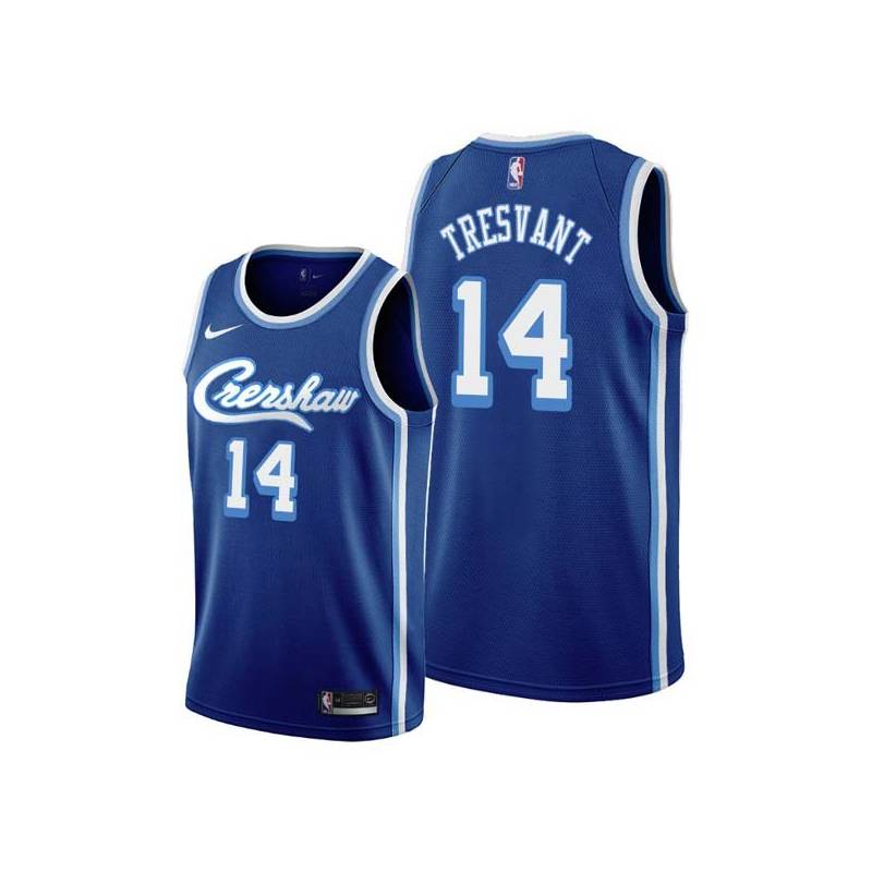 Crenshaw John Tresvant Twill Basketball Jersey -Lakers #14 Tresvant Twill Jerseys, FREE SHIPPING