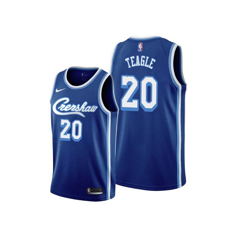 Crenshaw Terry Teagle Twill Basketball Jersey -Lakers #20 Teagle Twill Jerseys, FREE SHIPPING