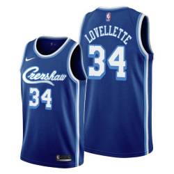 Crenshaw Clyde Lovellette Twill Basketball Jersey -Lakers #34 Lovellette Twill Jerseys, FREE SHIPPING