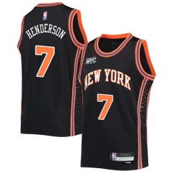 2021-22City Gerald Henderson Twill Basketball Jersey -Knicks #7 Henderson Twill Jerseys, FREE SHIPPING