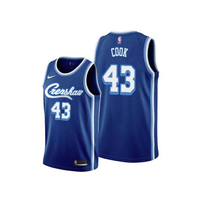 Crenshaw Brian Cook Twill Basketball Jersey -Lakers #43 Cook Twill Jerseys, FREE SHIPPING