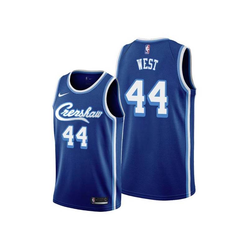 Crenshaw Jerry West Twill Basketball Jersey -Lakers #44 West Twill Jerseys, FREE SHIPPING