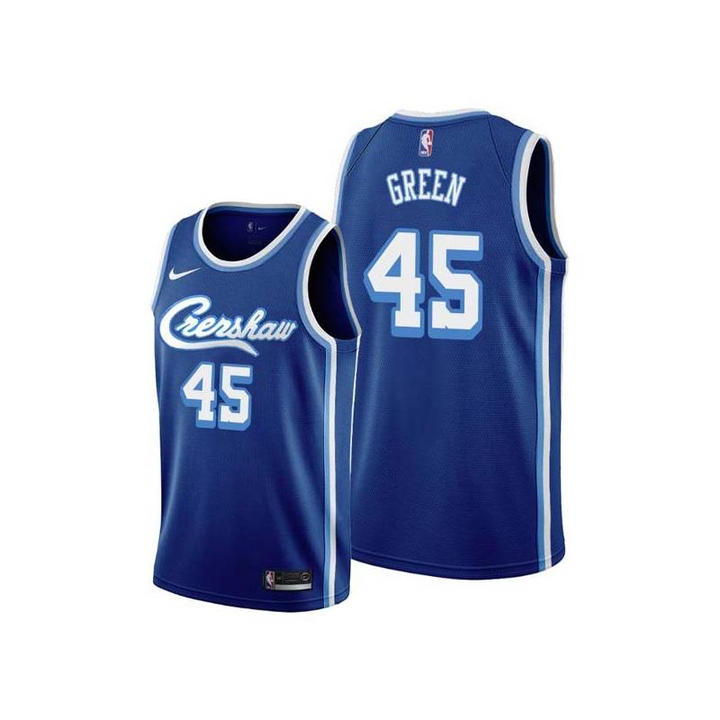 Crenshaw A.C. Green Twill Basketball Jersey -Lakers #45 Green Twill Jerseys, FREE SHIPPING