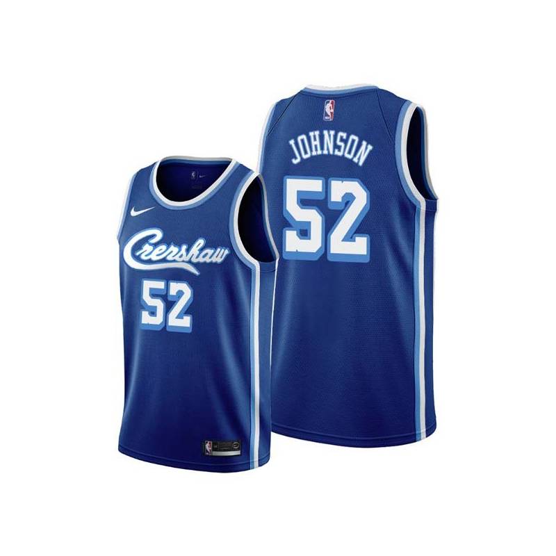 Crenshaw Ron Johnson Twill Basketball Jersey -Lakers #52 Johnson Twill Jerseys, FREE SHIPPING