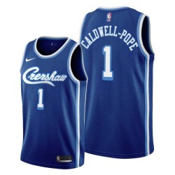 Crenshaw Kentavious Caldwell-Pope Lakers #1 Twill Basketball Jersey FREE SHIPPING