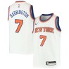 White Al Harrington Twill Basketball Jersey -Knicks #7 Harrington Twill Jerseys, FREE SHIPPING
