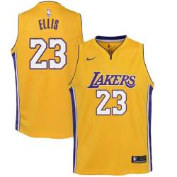 Gold2 Boo Ellis Twill Basketball Jersey -Lakers #23 Ellis Twill Jerseys, FREE SHIPPING