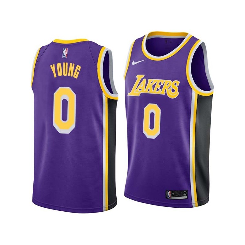 Purple Nick Young Twill Basketball Jersey -Lakers #0 Young Twill Jerseys, FREE SHIPPING