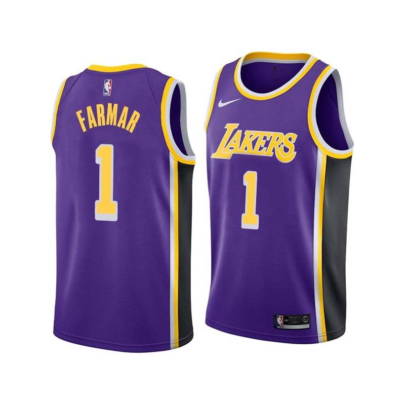 Purple Jordan Farmar Twill Basketball Jersey -Lakers #1 Farmar Twill Jerseys, FREE SHIPPING