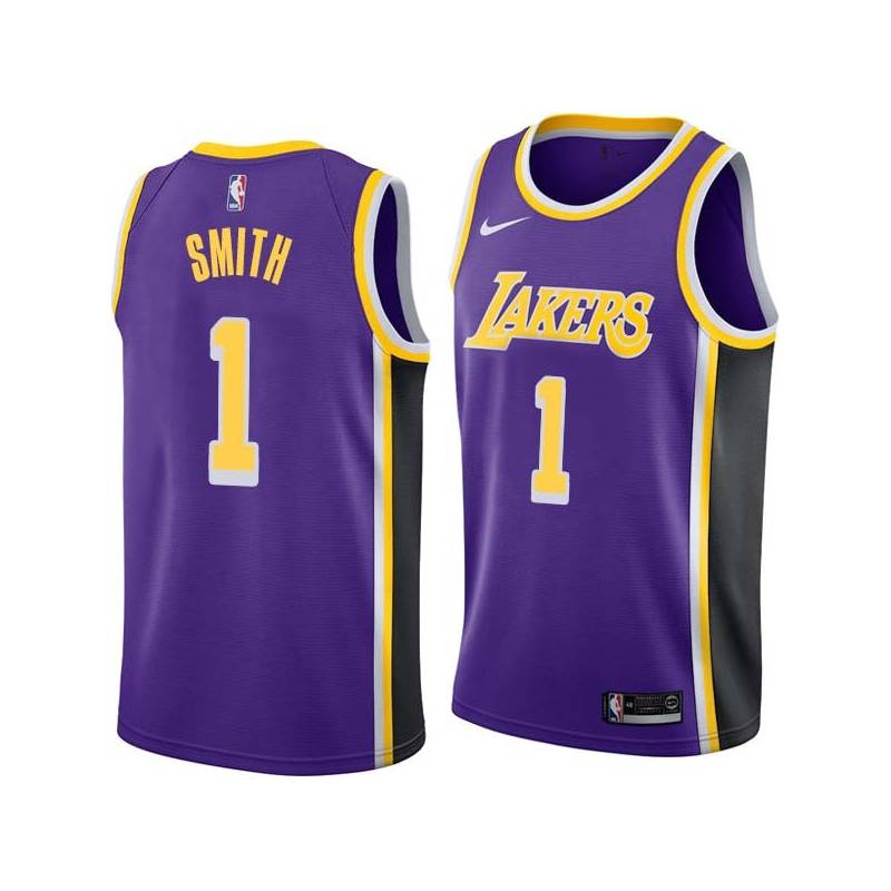 Purple Joe Smith Twill Basketball Jersey -Lakers #1 Smith Twill Jerseys, FREE SHIPPING