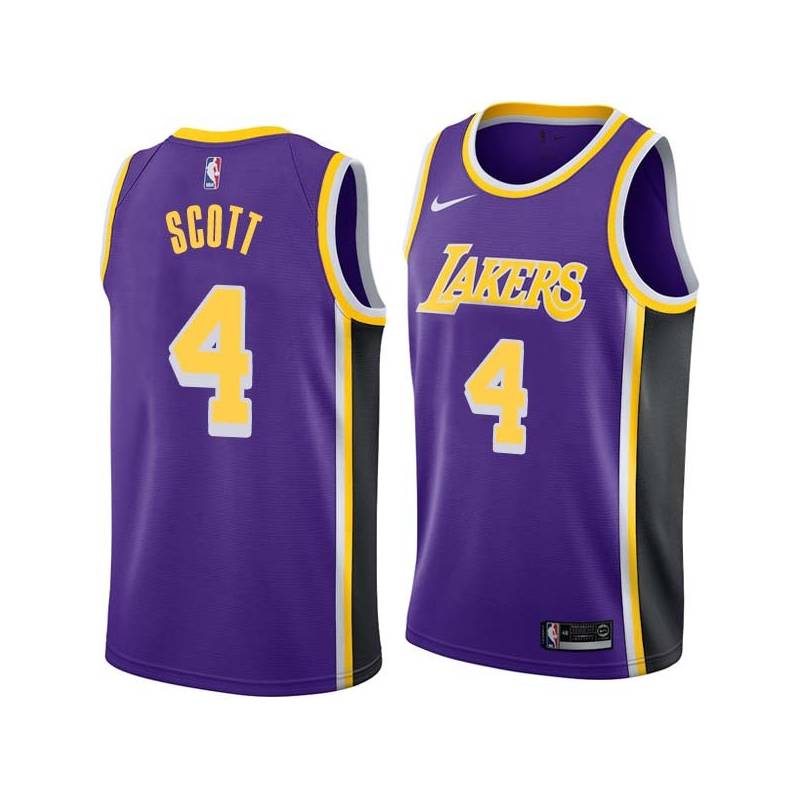 Purple Byron Scott Twill Basketball Jersey -Lakers #4 Scott Twill Jerseys, FREE SHIPPING