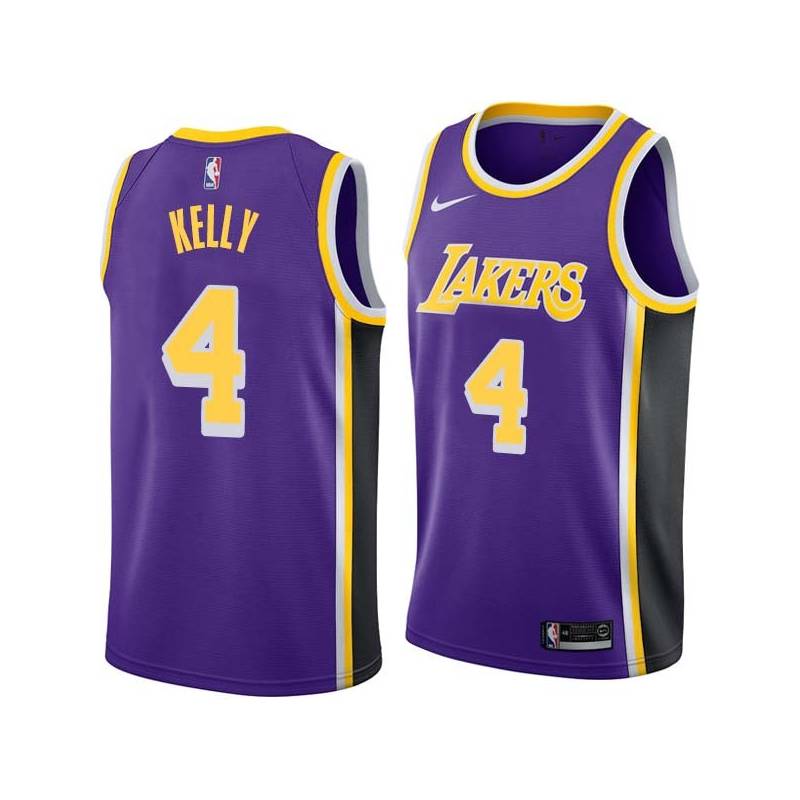 Purple Ryan Kelly Twill Basketball Jersey -Lakers #4 Kelly Twill Jerseys, FREE SHIPPING