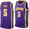 Purple Jim Price Twill Basketball Jersey -Lakers #5 Price Twill Jerseys, FREE SHIPPING