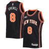 2021-22City Latrell Sprewell Twill Basketball Jersey -Knicks #8 Sprewell Twill Jerseys, FREE SHIPPING