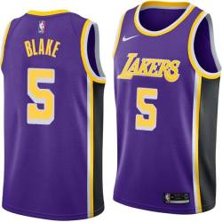 Purple Steve Blake Twill Basketball Jersey -Lakers #5 Blake Twill Jerseys, FREE SHIPPING