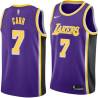 Purple Kenny Carr Twill Basketball Jersey -Lakers #7 Carr Twill Jerseys, FREE SHIPPING