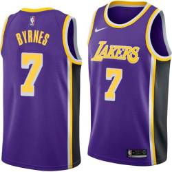 Purple Marty Byrnes Twill Basketball Jersey -Lakers #7 Byrnes Twill Jerseys, FREE SHIPPING