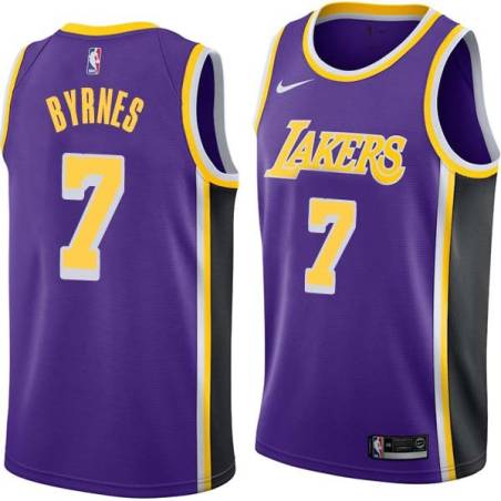 Purple Marty Byrnes Twill Basketball Jersey -Lakers #7 Byrnes Twill Jerseys, FREE SHIPPING